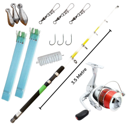 Her Şey Dahil 3.5 Metre Olta Kamış Seti (Captain Eagle Tele Rod 3.5m - Captain 6000 Olta Makinesi 3 BB Misinalı)